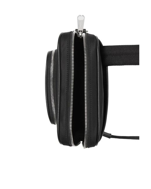 Burberry Black Kieran Logo Printed Shoulder Bag for men
