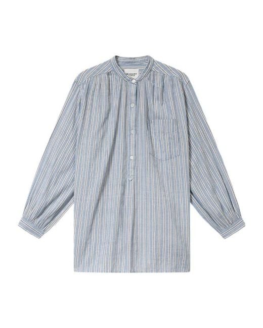 Isabel Marant Blue Isabel Marant Étoile Sapha Striped Oversized Shirt