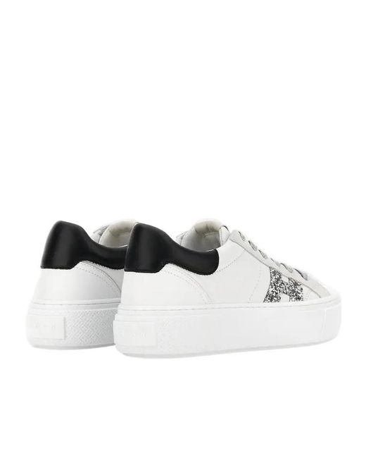 Hogan White Crosswind Lace-Up Sneakers