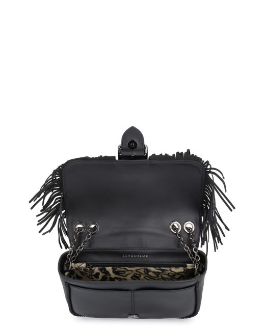 Longchamp Black Flip Shoulder Bag