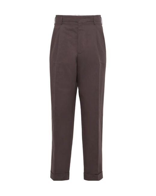 Brunello Cucinelli Brown Tapered Trousers for men