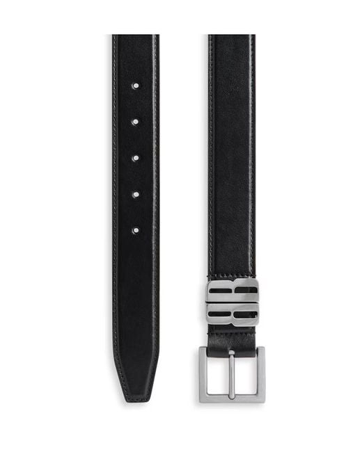 Balenciaga White Bb Editor Belt for men