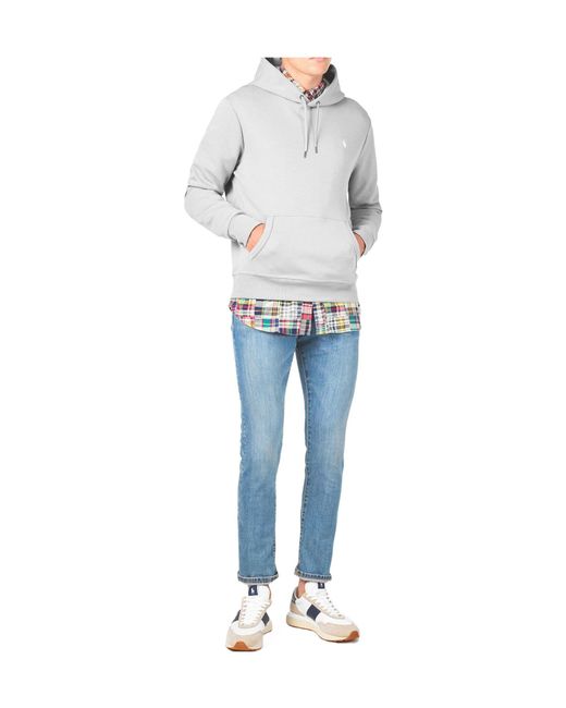 Polo Ralph Lauren Gray Embroidered Pony Hoodie for men