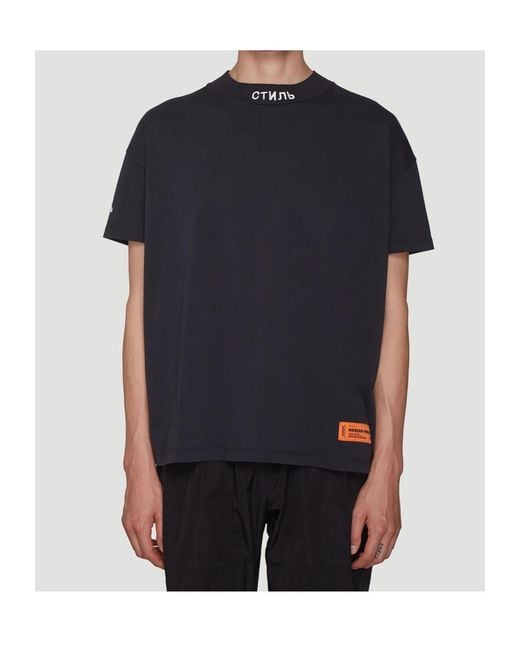 Heron Preston Black Logo Patch T-Shirt for men