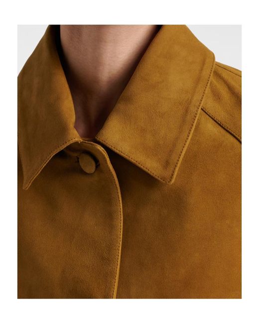 Dorothee Schumacher Brown Button Leather Jacket