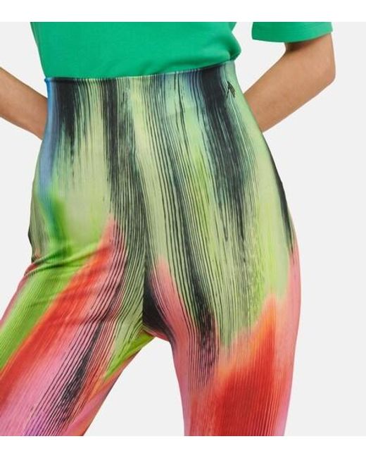 The Attico Blue Jamie High-Rise Stirrup Leggings