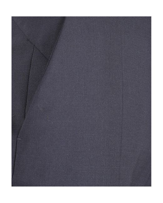 Eleventy Blue Tailored Wool Pants