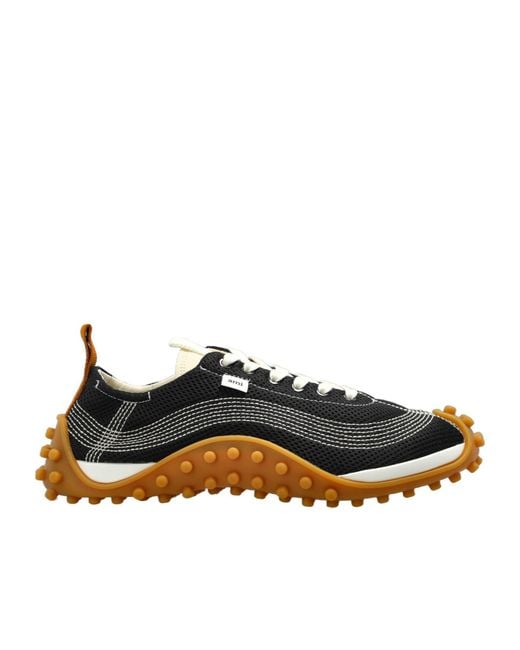 AMI Black Mirage Mesh Sneakers for men