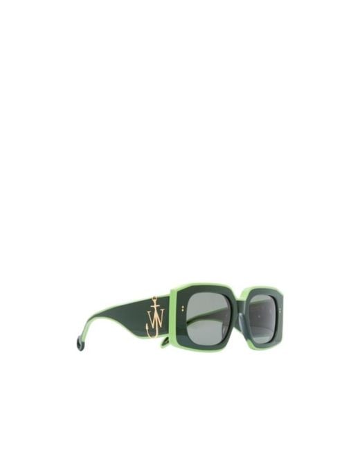 J.W. Anderson Green Jw Anderson Square-Frame Sunglasses