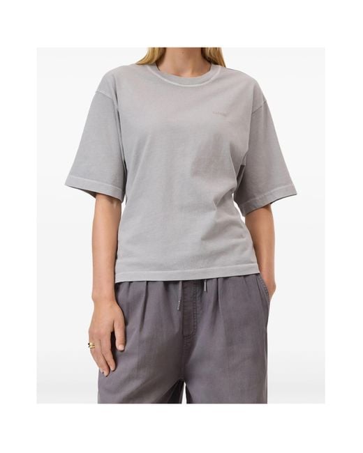 Closed Gray Trim-Detail Organic Cotton T-Shirt