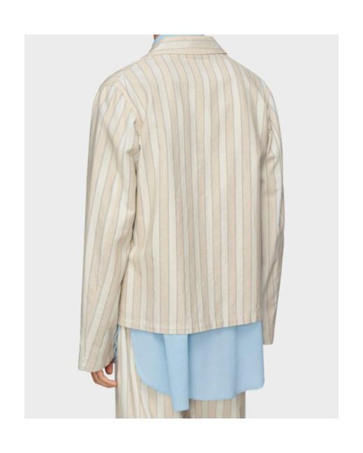 Maison Margiela White Cotton Striped Shirt for men