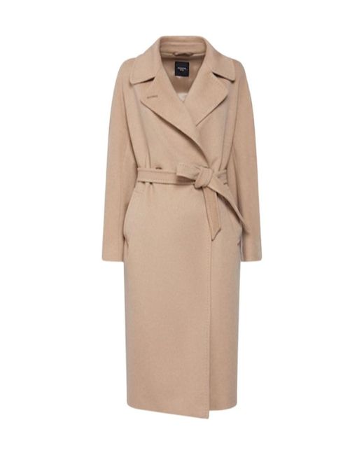 Weekend by Maxmara Natural Cascia With A Belted Mid-Length Coat