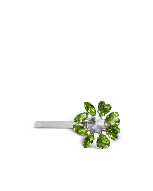Simone Rocha Green Mini Heartbloom Hair Clip