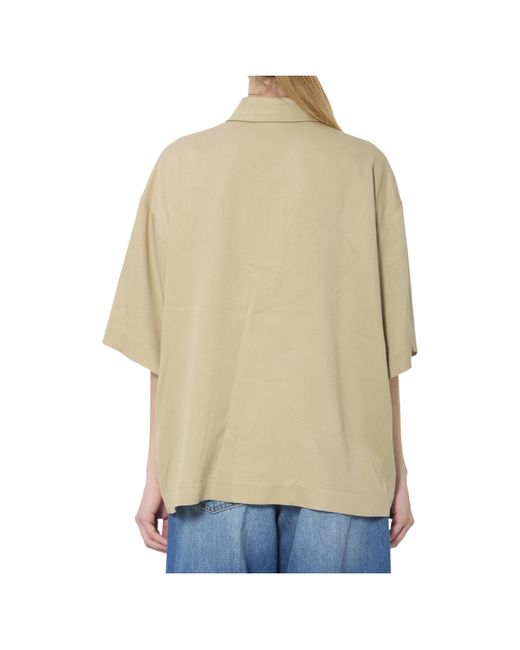 Frankie Shop Natural Eda Short-Sleeve Polo Shirt