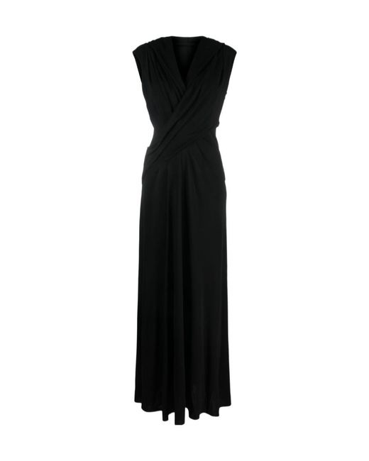 Alberta Ferretti Black Logo Dress