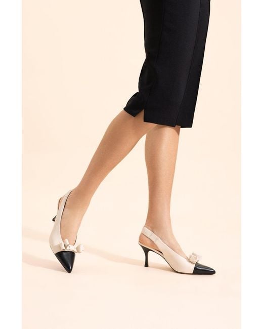 Chloé Metallic Chloé Bow Slingback Heeled Pumps