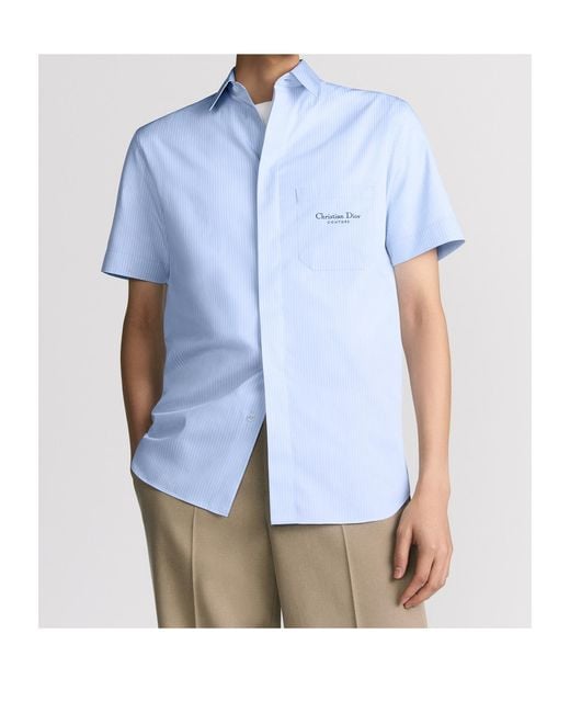 Dior Blue Christian Couture Short-Sleeved Shirt for men