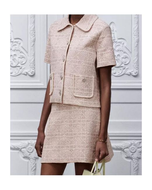 Dior Natural Macrocannage Short-Sleeved Jacket