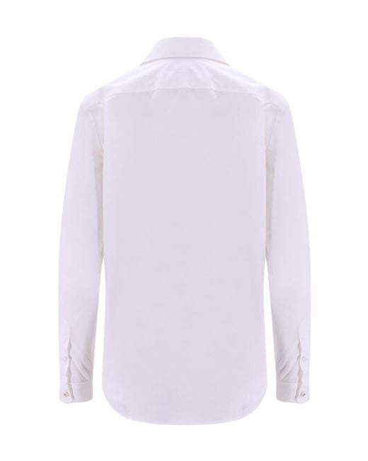 Gucci Purple Pointed Collar Buttoned Shirt