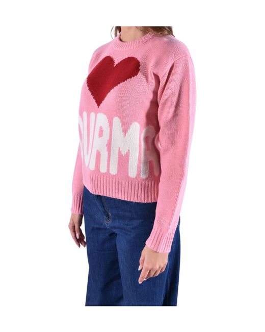Mc2 Saint Barth Pink Kyla Jacquard Jumper