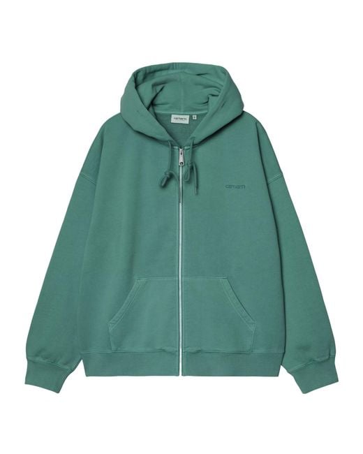 Carhartt Green Hooded Benton Sweat Jacket for men