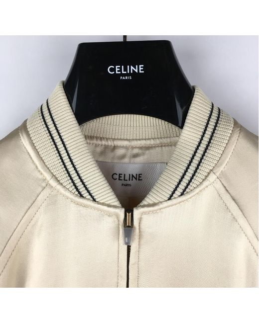 Céline White Nylon Baseball Casual Jacket