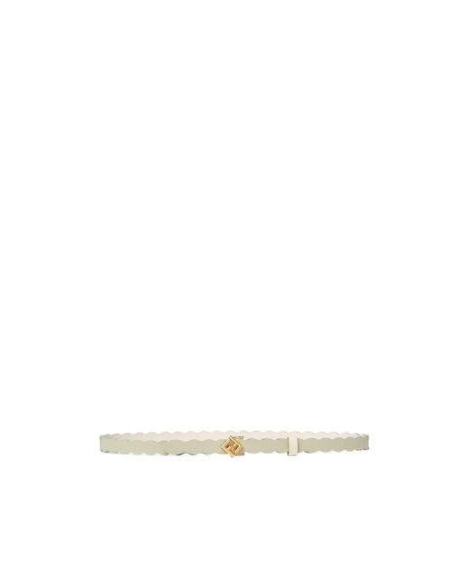 Fendi White Ff Diamonds Reversible Belt