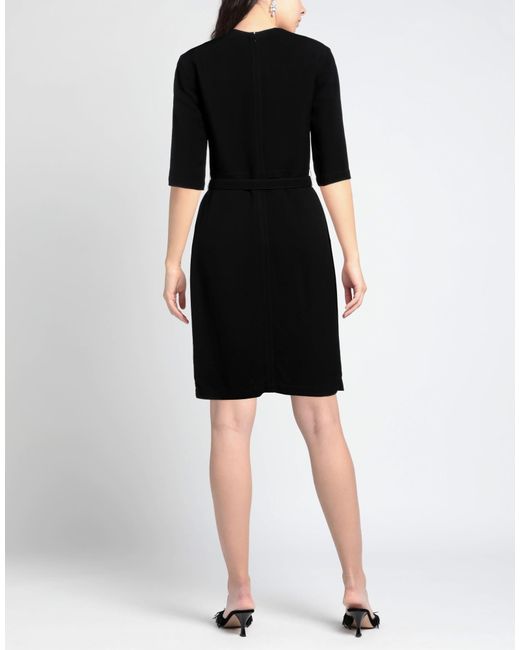 Burberry Black Minimalist Solid Color Flare Skirt