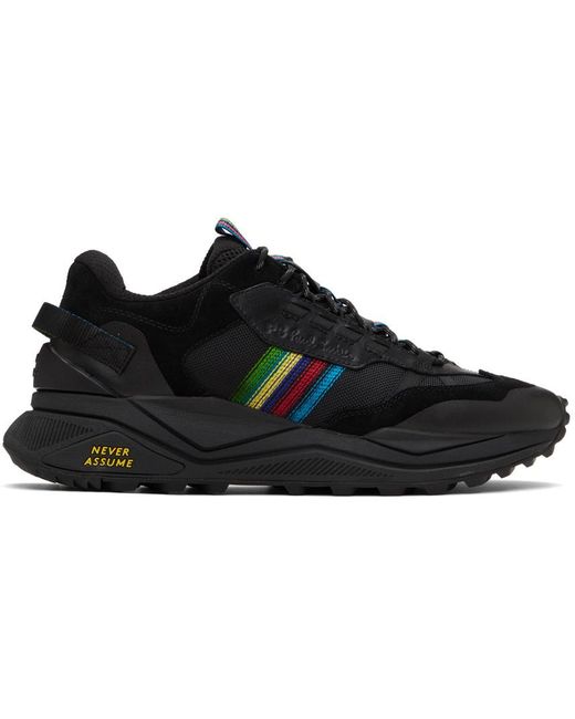 Paul Smith Black Never Assume Low-Top Sneakers for men