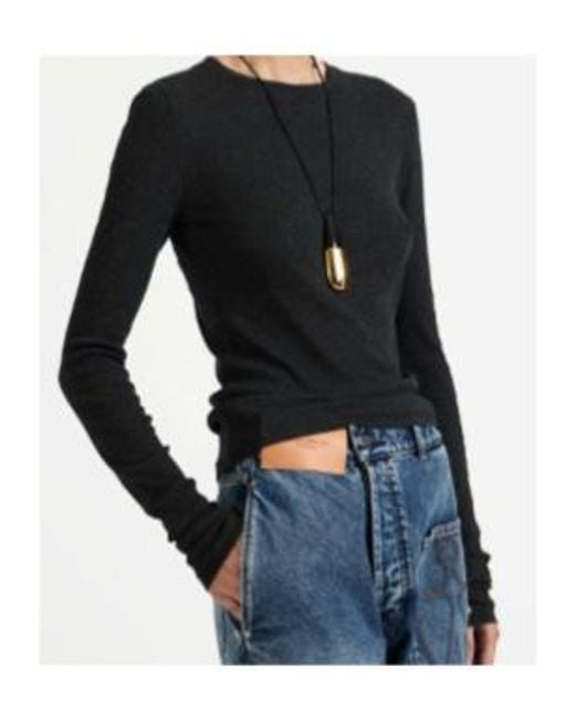 J.W. Anderson Black Jw Anderson Fitted Long Sleeve T-Shirt