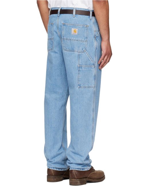 Carhartt Blue Smith Button-Down Jeans Pants for men