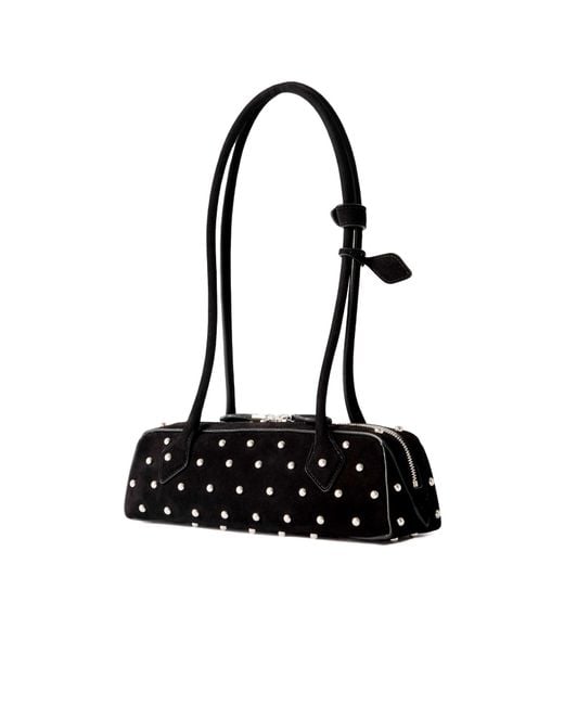 Alaïa Black Alaïa Le Teckel Small Stud Embellished Shoulder Bag