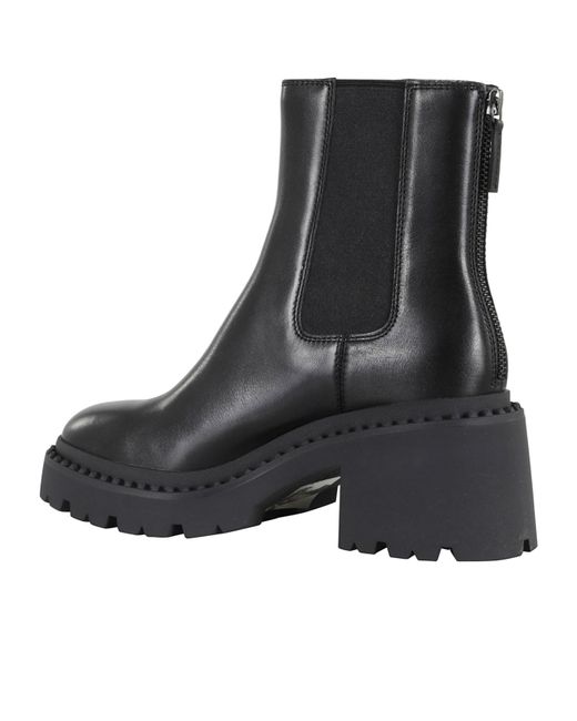 Ash Black Round-Toed Ankle Boots