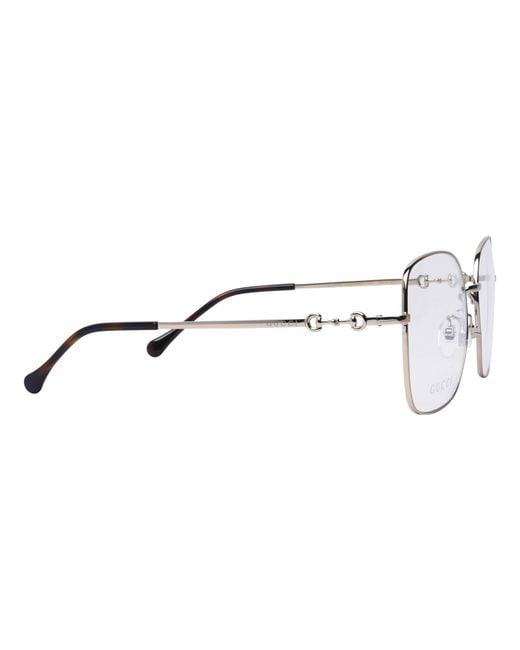 Gucci White Eyewear Square Frame Glasses