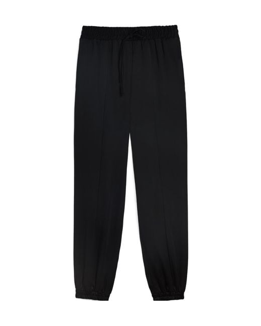 Jil Sander Black Twill Drawstring Trousers