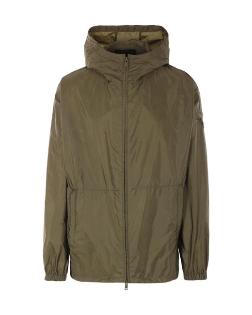 Prada Green Zip-Up Hooded Jacket for men