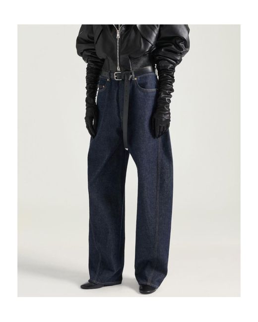 Givenchy Blue Logo Patch Cocoon-Leg Jeans
