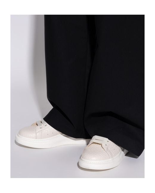 McQueen White Oversized Lace-Up Sneakers for men