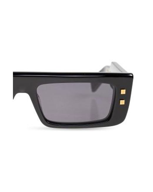 Balmain White Rectangular Sunglasses for men