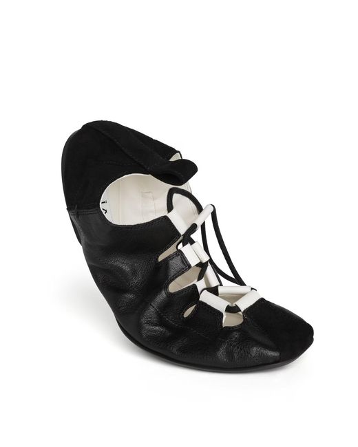Alaïa Black Alaïa Fold Laced Flats
