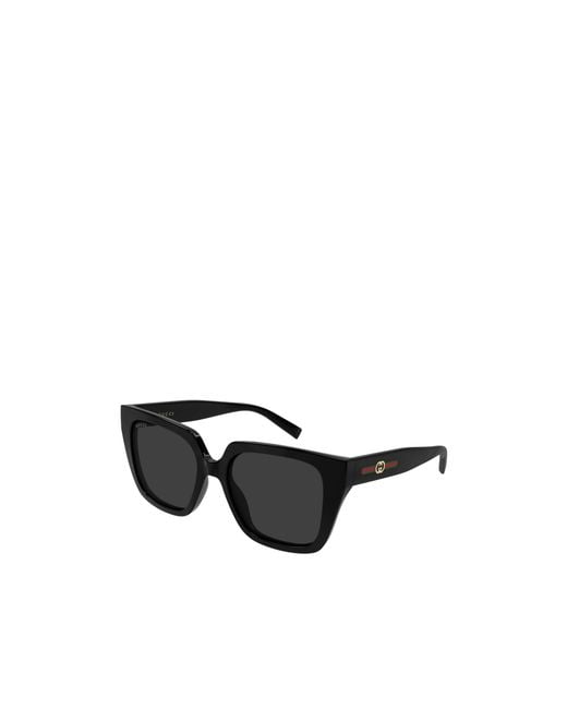 Gucci Black Eyewear Butterfly Frame Sunglasses