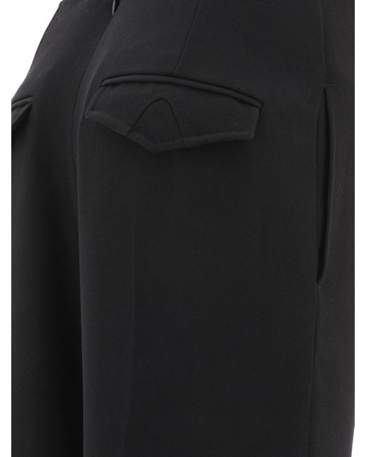 Dion Lee Black V-Wire Straight-Leg Cut-Out Trousers