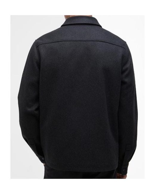 Barbour Black Shirt-Style Casual Jacket for men