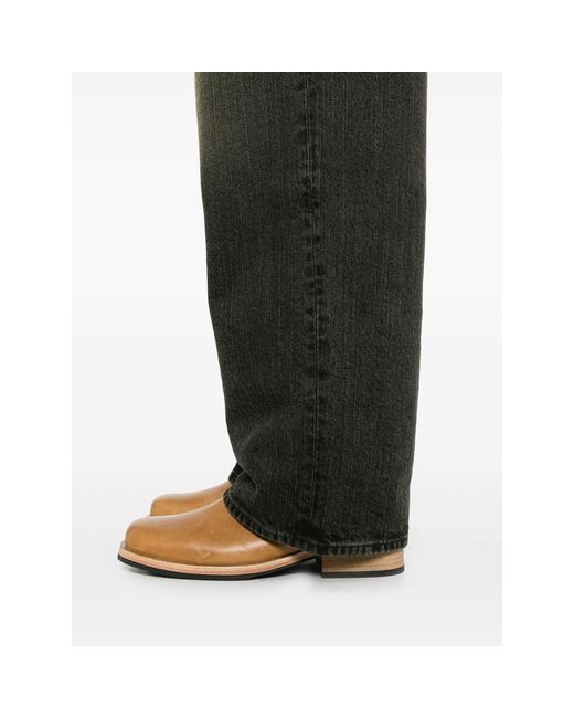 Our Legacy Gray Belt Loop Denim Trousers for men