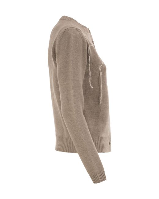 Fabiana Filippi Brown Crystal Embellished Cardigan