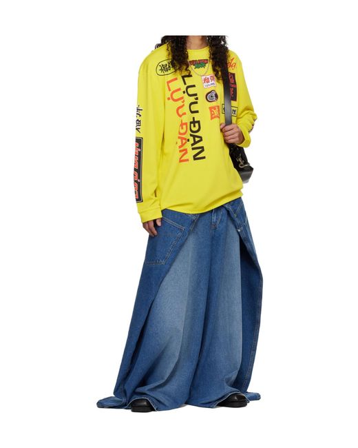 Lu'u Dan Blue Maxi X Maxi X Maxi Belt Loop Jeans for men