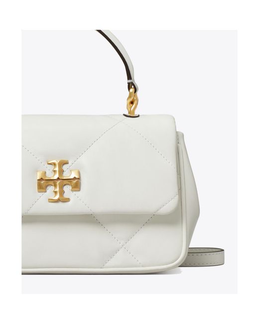 Tory Burch White Kira Foldover Top Tote Bag