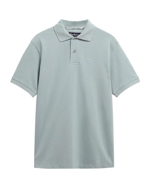 Barbour Blue Short-Sleeved Polo Shirt for men