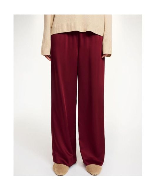 By Malene Birger Red Elasticated Trousers