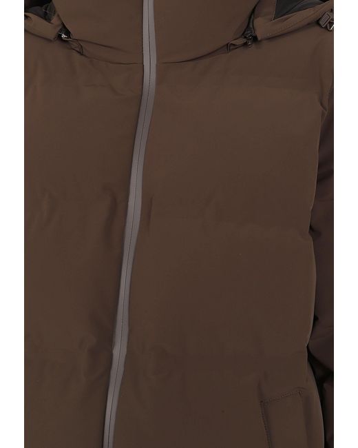 Herno Brown Logo Down Jacket